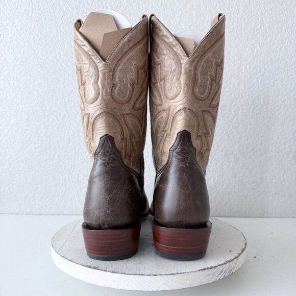 NEW Rod Patrick Mens Cowboy Boots 15AAA Brown Mocha Bison Leather Western RPM122 - Picture 3 of 12